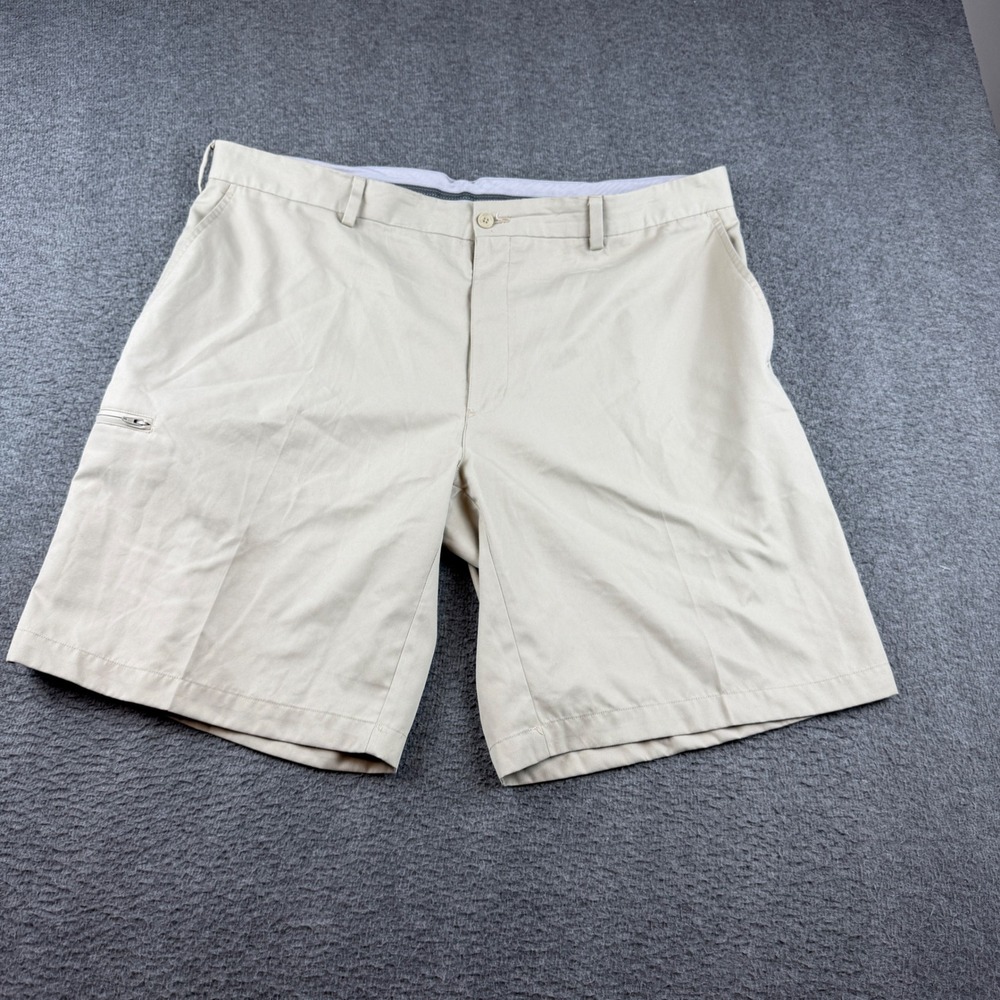 Champions Tour Golf Shorts Men's 40 Tan Beige Performance Flat Front Zipper